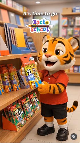 Back to School tiger mascot reel thumbnail