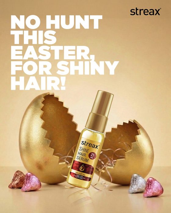 Streax Shine Hair Serum campaign visual